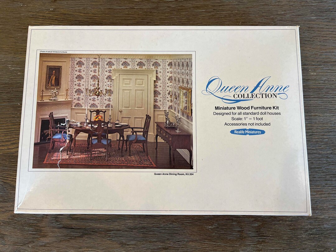 Miniature Wood Furniture Kit Queen Anne Collection Etsy