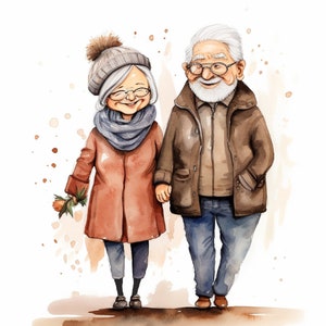 PNG, alte Liebe, altes Paar, langes Leben, altes Ehepaar, Liebe, alte Liebe, alte Menschen Clipart, alte Clipart