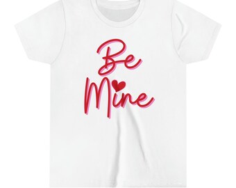 Be Mine Camiseta de manga corta Bella Canvas para jóvenes del Día de San Valentín