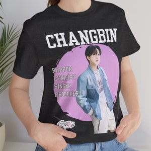 Vintage Changbin Stray kids Graphic Drawn Shirt, Changbin Retro TShirt, Changbin Kpop Bootleg Tee, Vintage Kpop Shirt for her Birthday gift