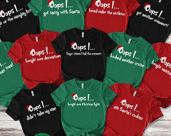 Oops, tengo otro árbol, camisetas divertidas de Navidad para grupos, camisetas de Navidad para familias, camisetas de grupos de amigos, camisetas de grupos festivos