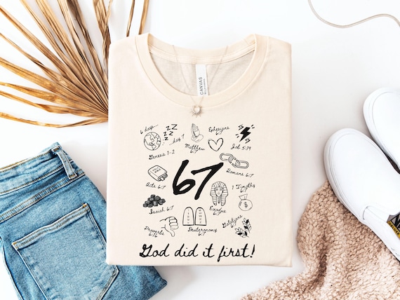 Christian 6 7 Meme Shirt Six Seven Tshirt 67 Bible Verse Tshirt Scripture Tee Kids Teens Funny 67 Shirt TikTok Trend Tee Trendy Teen Shirts