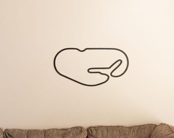 Arte mural de la pista del Daytona Road Course: mapa de NASCAR impreso en 3D