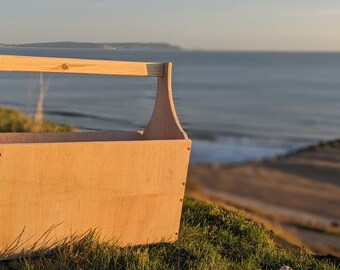 Handmade, fold out Picnic Table and Basket