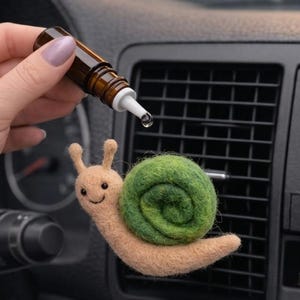 Snail Car vent clip - Kawaii Essential Oil Diffuser - Cute car accessories - Nature Car Air Freshener - BW Gift for New Drivers