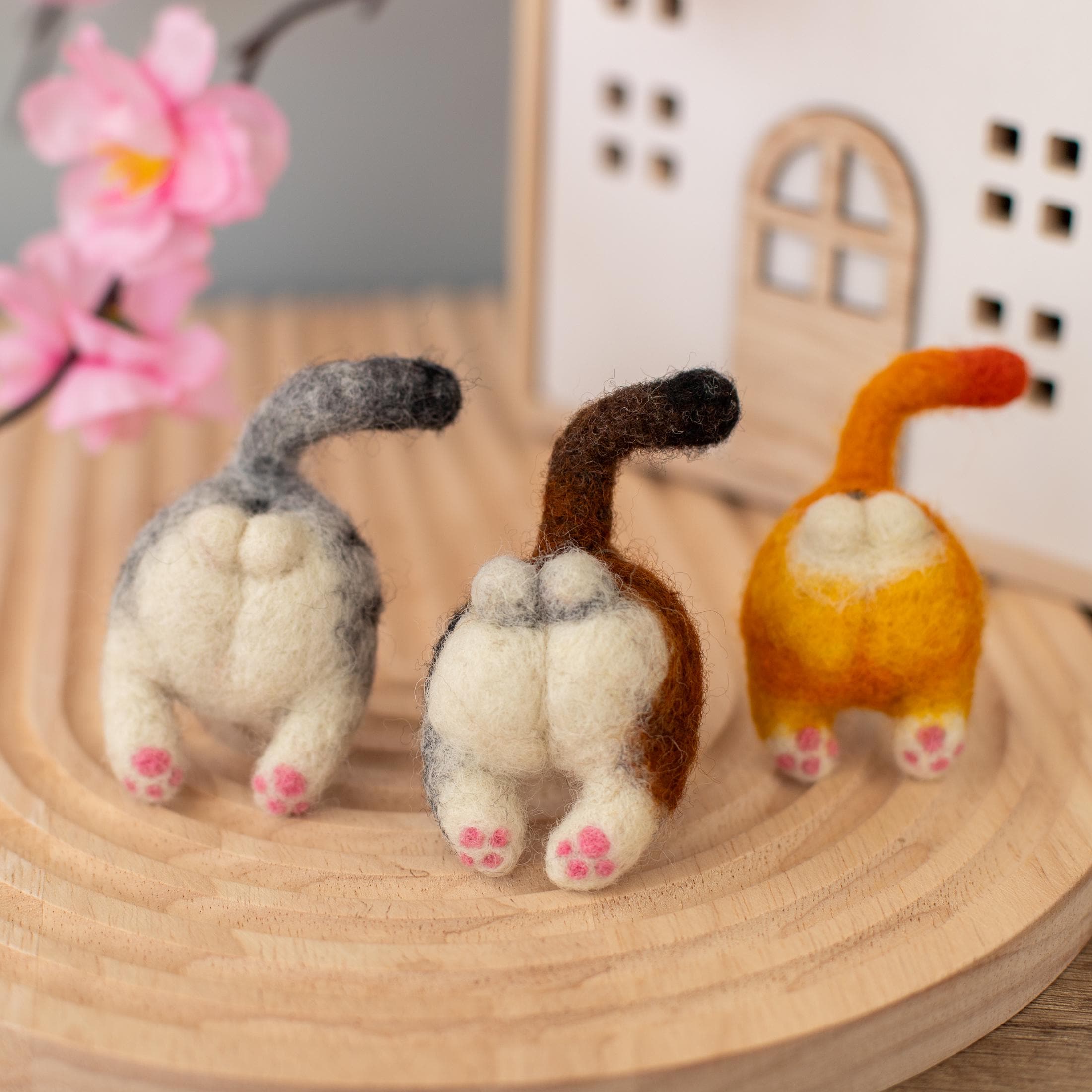 Cat air vent clip Cute car accessories Car diffuser Car vent clips Cat butt car scent Felt car air freshener Funny New Car owner gifts