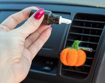 Pumpkin air freshener Cute car accessories Car Air Fresheners Air vent clip Fall car interior decor Fox head freshie Car guy gift
