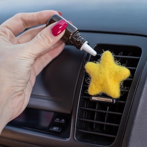 Star air vent clip Summer Cute car accessories Car vent clips Sea star Felt car air freshener Funny New car gift for her