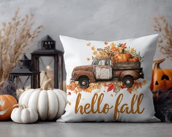 Rustic Farmhouse Pumpkin Pillow Cover: Thanksgiving Fall Decor