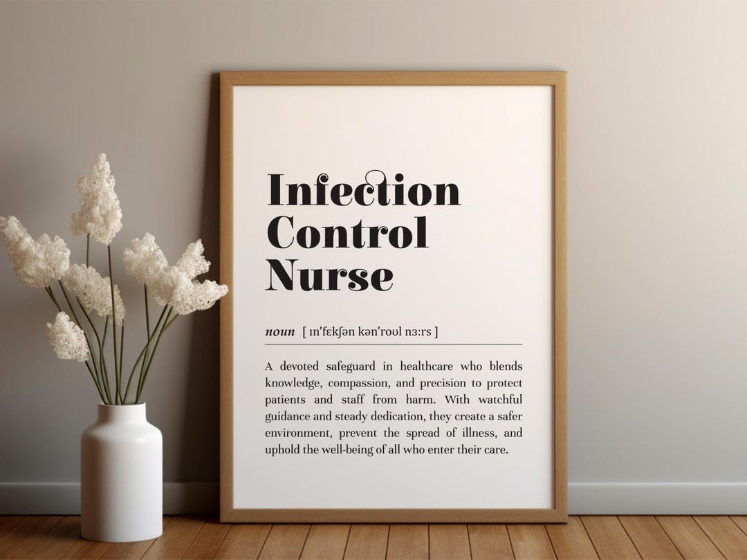 Infection Control Nurse Definition Print: Hospital Office Decor / Nurse ...