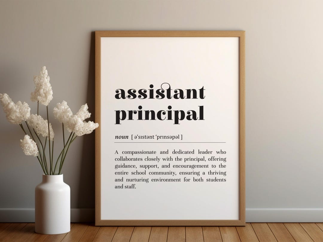 Assistant Principal Definition Print: School Staff Office Decor ...