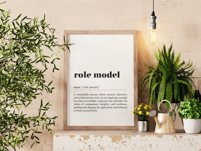 Role Model Definition Print: Minimalist Typography Poster / Heartfelt ...