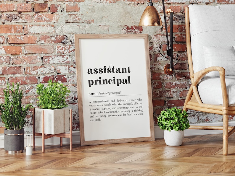 Assistant Principal Definition Print: School Staff Office Decor ...