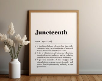 Juneteenth Definition Print: Educational Text Poster / School Classroom Decor (Digital Download)