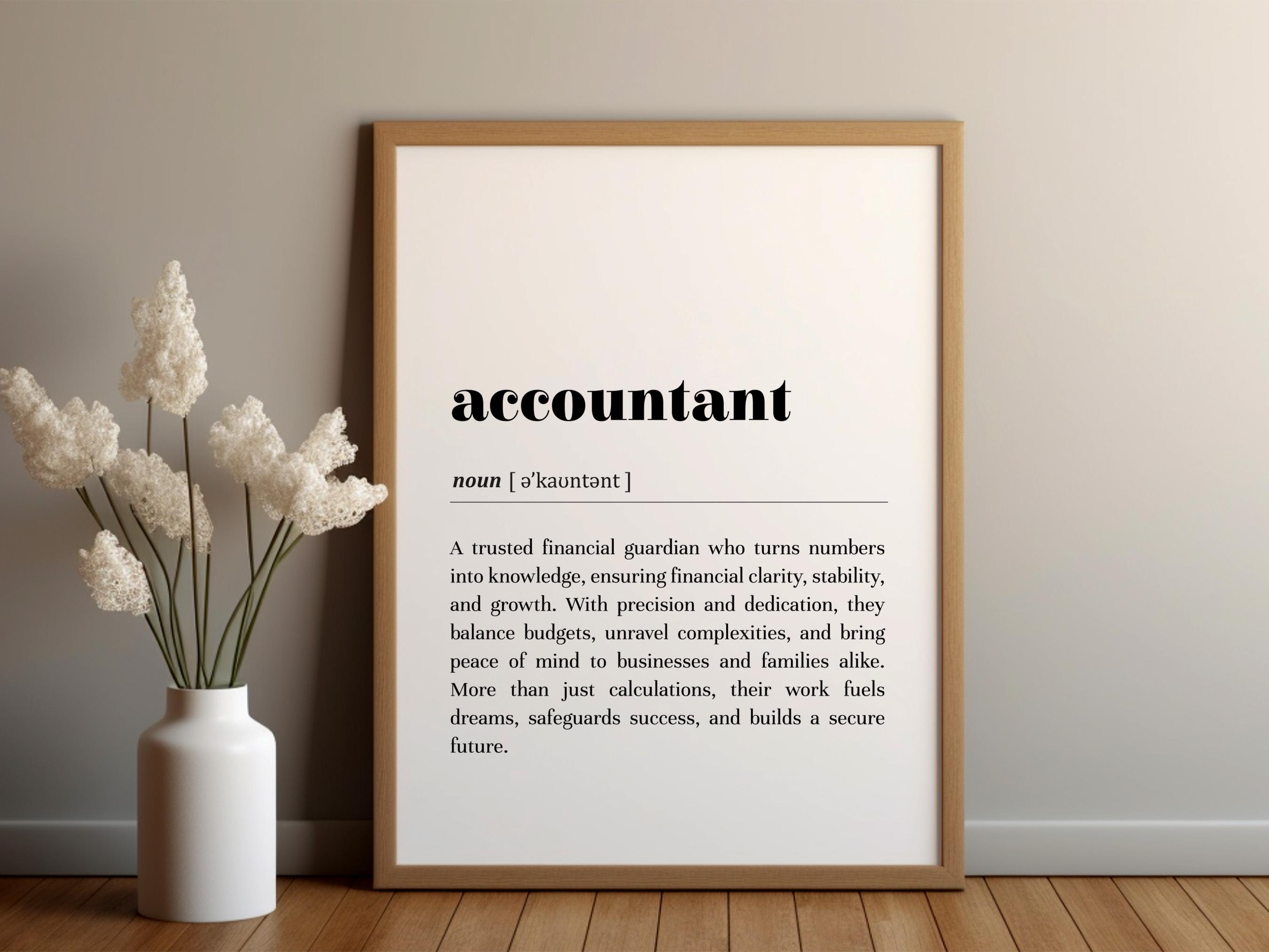 Accountant Definition Print: Finance Office Decor / Gift for Accountant ...
