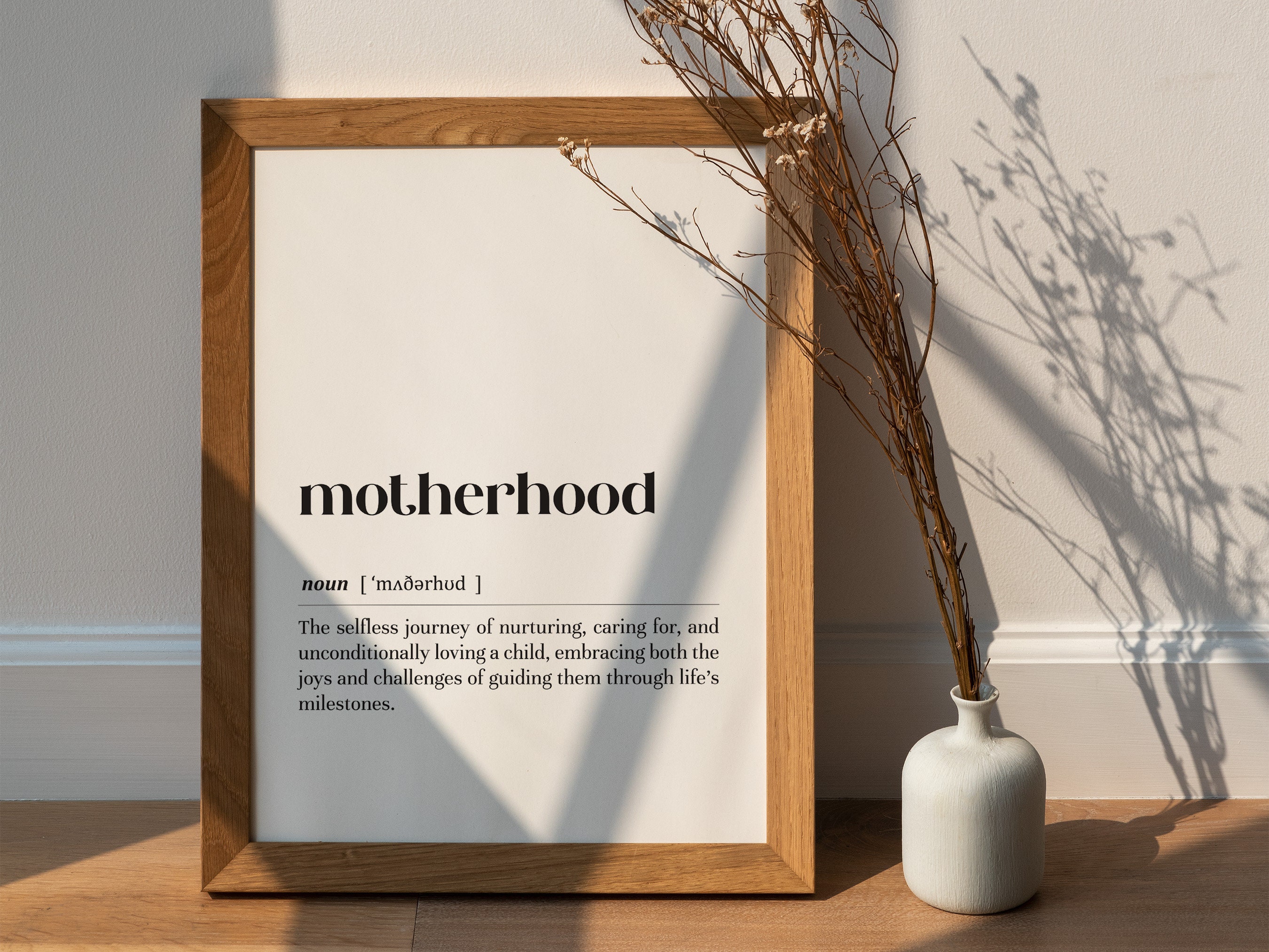 Motherhood Definition Poster Print/instant Download/gift for Mom/mom