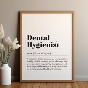 Hygieniker Definition Poster Druck/Sofortiger Download/Geschenk für Mundhygieniker/Text Poster/Arzt /Ärztin/Zahnärztin