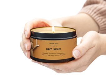 Bougies en étain, sent le contraire des couches sales, cadeau amusant pour une femme enceinte, baby shower, nouveau-né, cadeau de grossesse pour une nouvelle maman