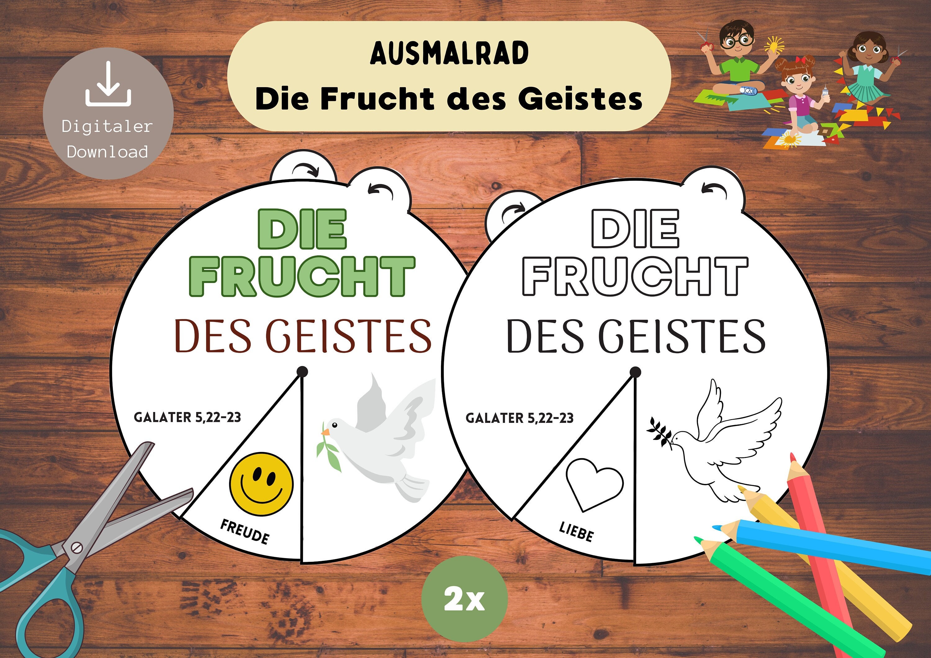 126-teilige Pinnwand-Dekoration 'Früchte Des Geistes' – Biblische Motive Für Klassenzimmer & Zuhause