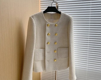 Tweed Coat Women Coat