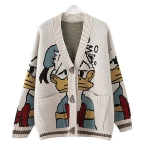 Donald Cardigan Disney Cardigan Knit Cardigan Sweater