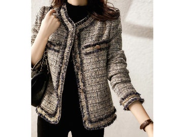 Manteau en tweed Manteau femme