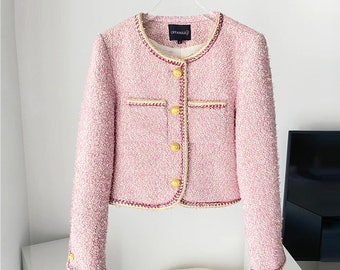 Tweed Coat Women Coat