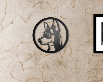 Chihuahua Dog Silhouette Metal Wall Art: Pet Lover Gift