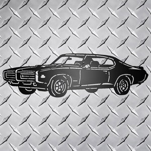 Pontiac GTO Judge 1969 Metal Wall Sign - Steel Garage Wall Art - Classic Car Enthusiast Gift - Man Cave - Home Bar - Home Garage