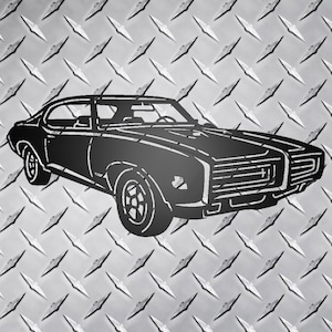 Pontiac GTO Judge 1969 Metal Wall Sign Version 2 - Metal Wall Art - Steel Garage Decor - Man Cave Wall Hanging - Gift for Classic Car Lover