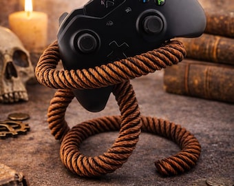 Rope Controller Holder Gaming Controller Stand, Pirate Rope Gamer Desk Decor, 3D Printed Controller Dock, Unique Gaming Setup Accessory