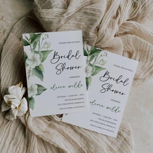 Eucalyptus Bridal Shower Invitation Template, Greenery Bridal Shower Invitation, Bridal Shower Download, Bridal Invitation, Floral Invite