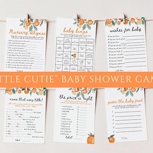 Printable Shower Games,Baby Shower Games, Little Cutie Baby Shower Themes, Editable Template, Baby Shower Bundle, Baby Shower Printables