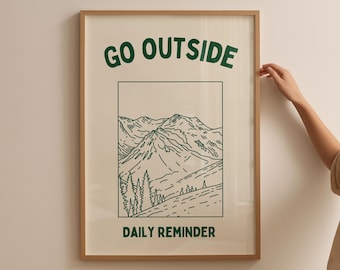 Mountains Are Calling Print: Retro Nature Lover Wall Art (Digital Download)