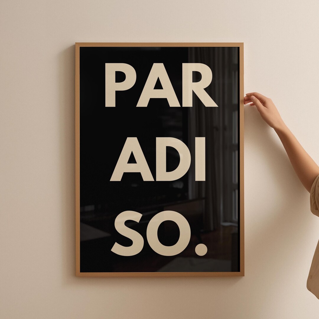 Curated visual reference: Gallery Detail: Paradise Poster Digital Minimalist Wall Art Paradiso Wall Art Tropical