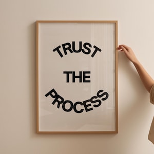 Impressão Confie no Processo: Arte de Afirmação Minimalista (Download Digital)