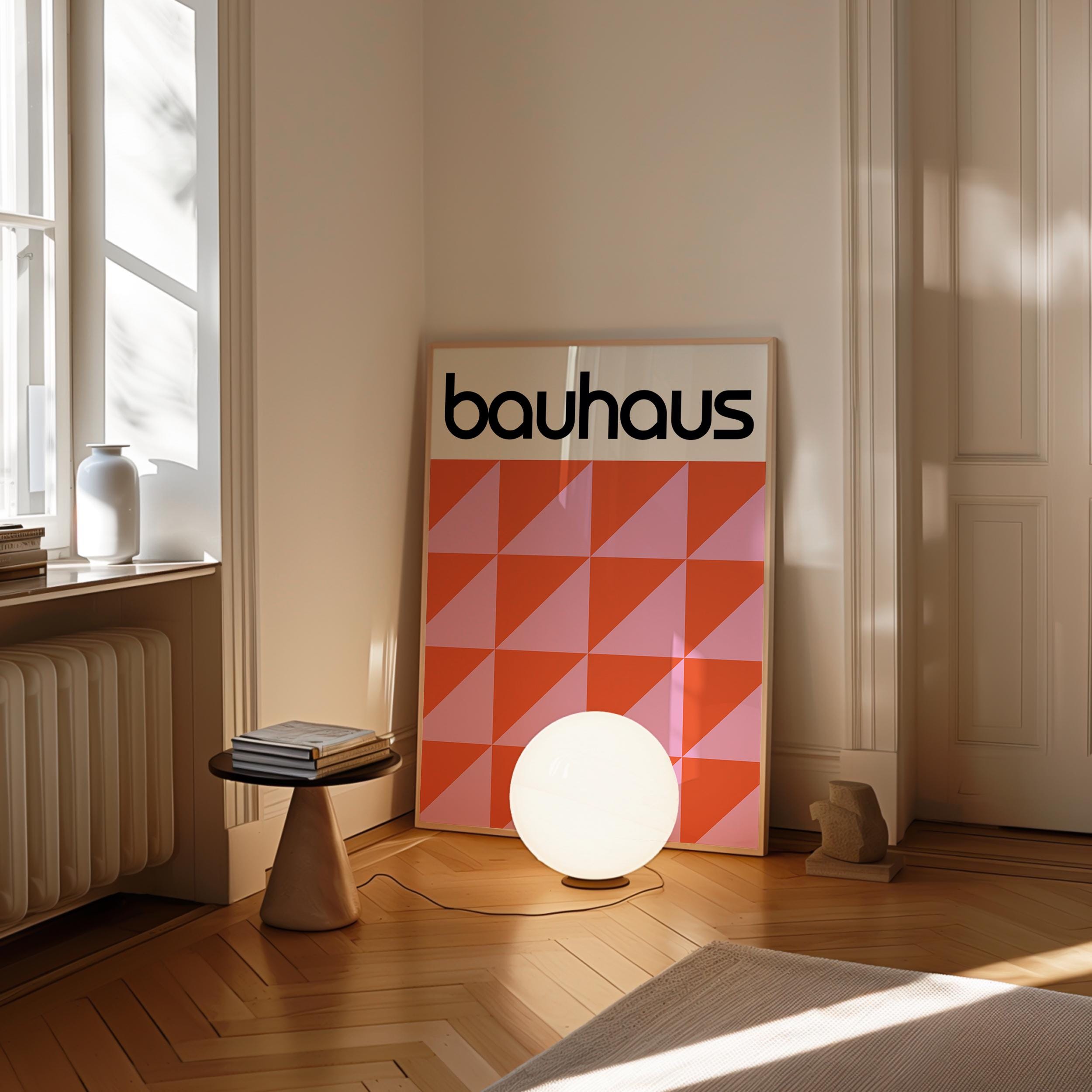 Bauhaus Geometric Art Print: Mid Century Modern Minimalist Decor ...