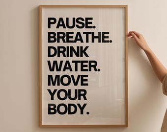 Motivational Quote Print: Self Care, Gym & Home Decor (Digital Download)