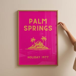 Palm Springs Vintage Travel Poster: Retro Desert Wall Art (Digital Download)