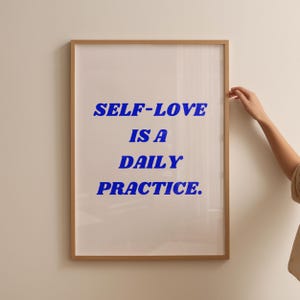 Digitales Poster Selbstliebe Achtsame Wandkunst Meditation Wandkunst Tägliches Übungsposter Achtsamkeit Minimalistische Wandkunst Friedliches Wohndekor