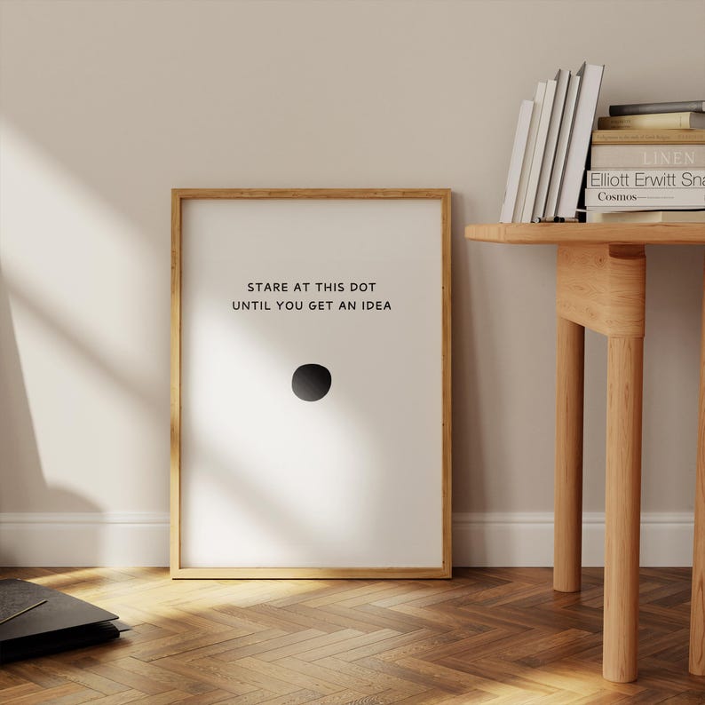 Inspirational Idea Poster: Minimalist Home Office Art Creative Act ...