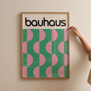Bauhaus Wall Art Mid Century Modern Abstract Print Geometric Poster Retro Art Decor Minimalist Poster Art Deco Inspired Bauhaus Printable