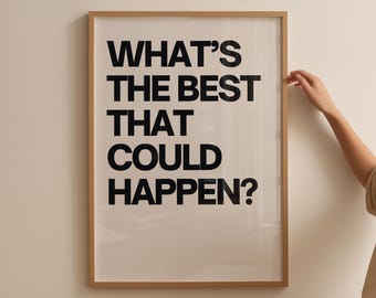 Plakat „Pozytywne wibracje”: Motywujący cytat na ścianę (do pobrania w wersji cyfrowej)