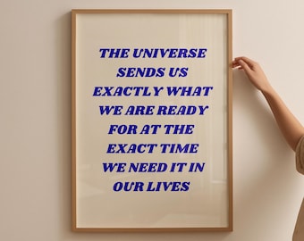 Impresión "Confía en el Universo": Arte mural minimalista inspirador (Descarga digital)