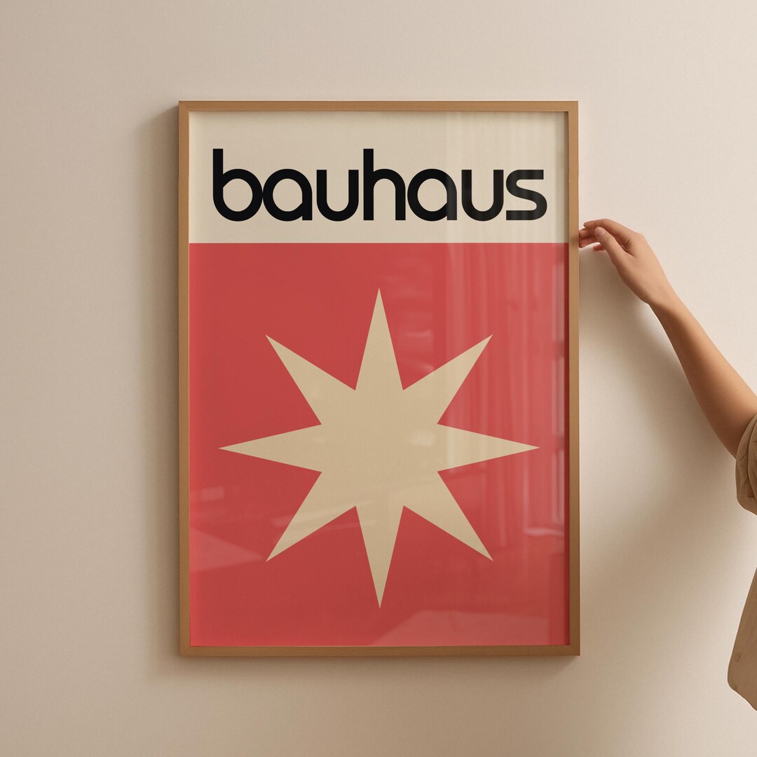 Bauhaus Geometric Art Print: Mid Century Modern Minimalist Decor ...