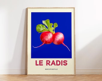 Radish Poster: French Market Kitchen Wall Art
