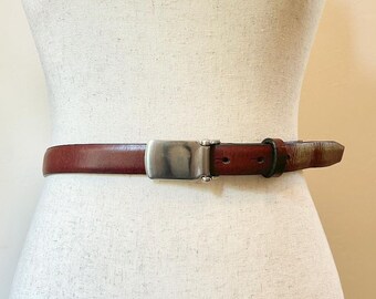 90s Henri Bendel Western Leather Belt With Silver Medallions  display picture 1