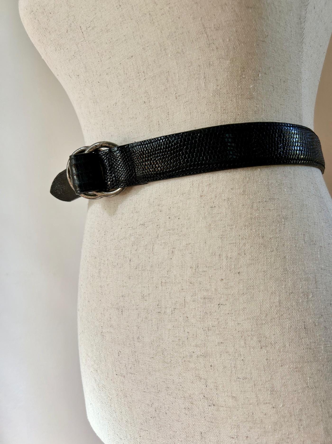 Vintage Ralph Lauren Black Lizard Belt 90 main image 2