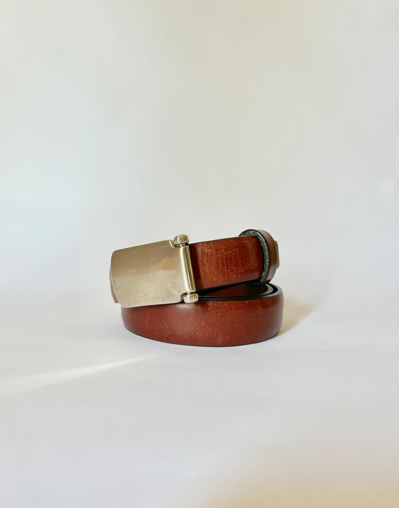 Vintage Cognac Brown Belt With Silver Buckle 90's/y2k - Etsy