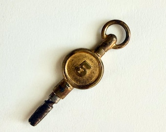 Antique Victorian Brass Watch Key Charm #5